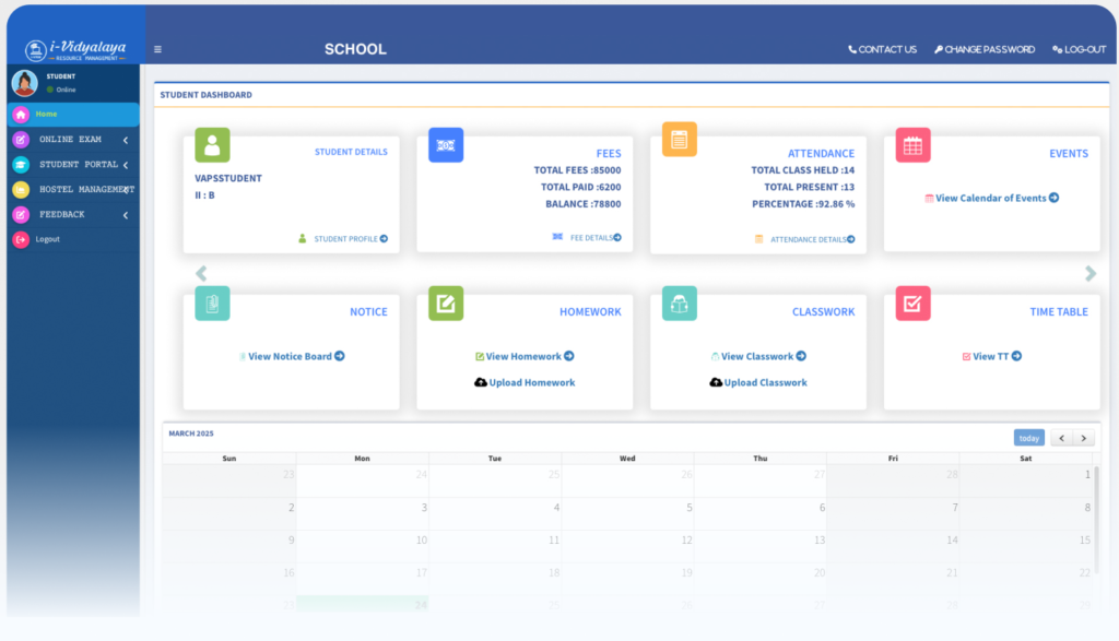 vaps student dashboard